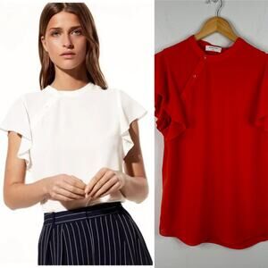 Babaton Red Lightweight Cian Blouse